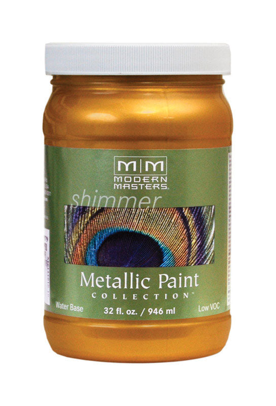MODERN MASTERS - Modern Masters Shimmer Satin Tequila Gold Metallic Paint 1 qt - Case of 4