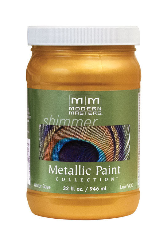 MODERN MASTERS - Modern Masters Shimmer Satin Iridescent Gold Metallic Paint 1 qt