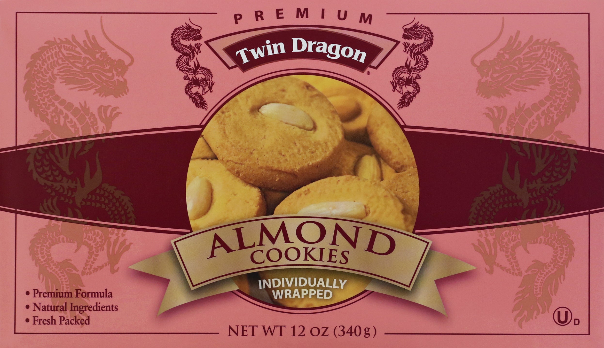Twin Dragon Premium Almond Cookies 12 oz - Case of 12