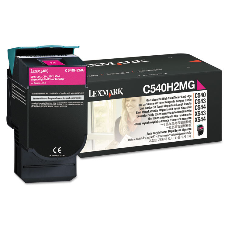 Lexmark - C540H2MG High-Yield Toner, 2,000 Page-Yield, Magenta