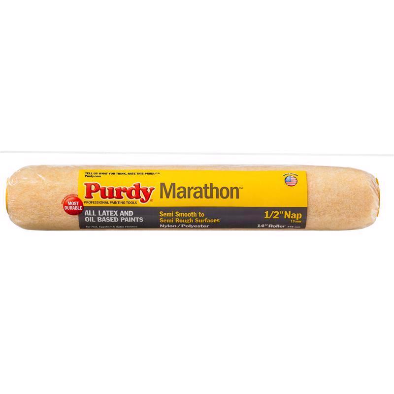 PURDY - Purdy Marathon Nylon/Polyester 14 in. W X 1/2 in. Paint Roller Cover 1 pk - Case of 6