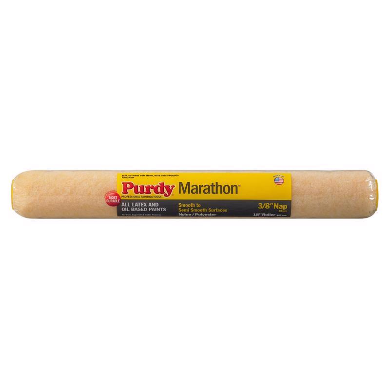 PURDY - Purdy Marathon Nylon/Polyester 18 in. W X 3/8 in. Paint Roller Cover 1 pk - Case of 6