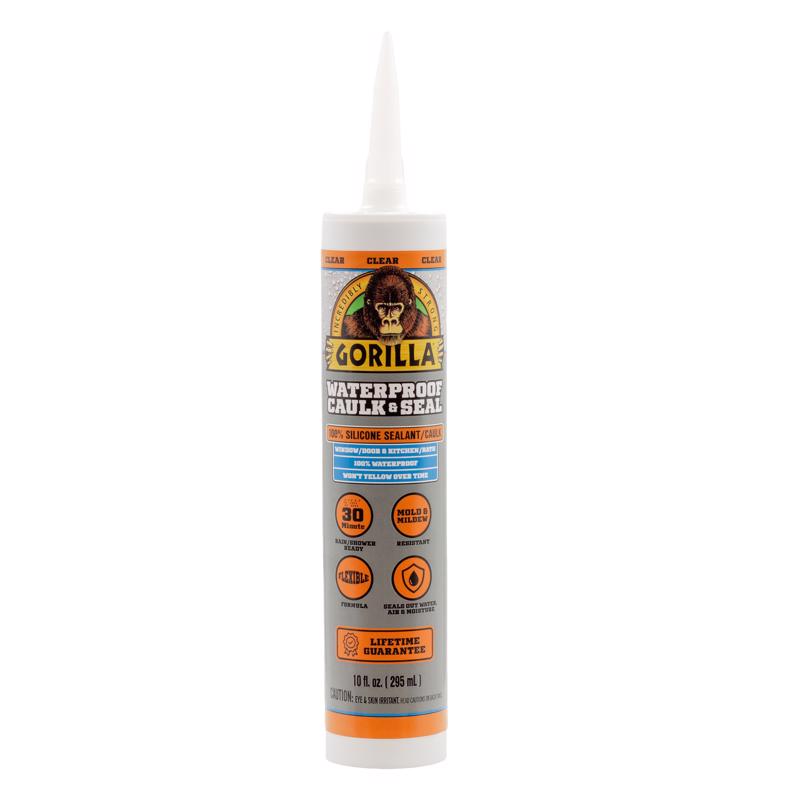 GORILLA - Gorilla Clear Silicone All Purpose Sealant 10 oz - Case of 12