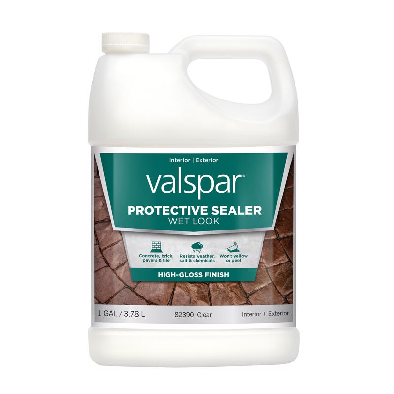 VALSPAR - Valspar Wet Look Protective Sealer High-Gloss Clear Acrylic Concrete Sealer 1 gal - Case of 4