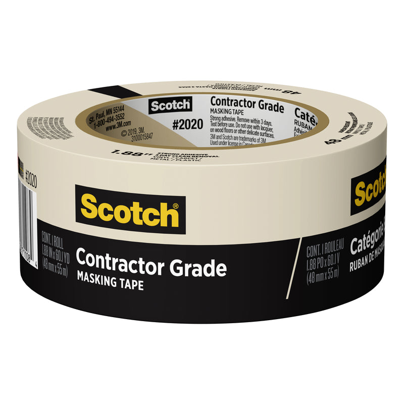 SCOTCH - Scotch Contractor Grade 1.88 in. W X 60.1 yd L Beige Medium Strength Masking Tape 1 pk