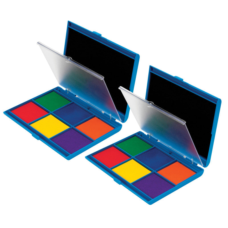 LEARNING RESOURCES - Stamp Pad, 7 Colors Per Pad, Set of 2