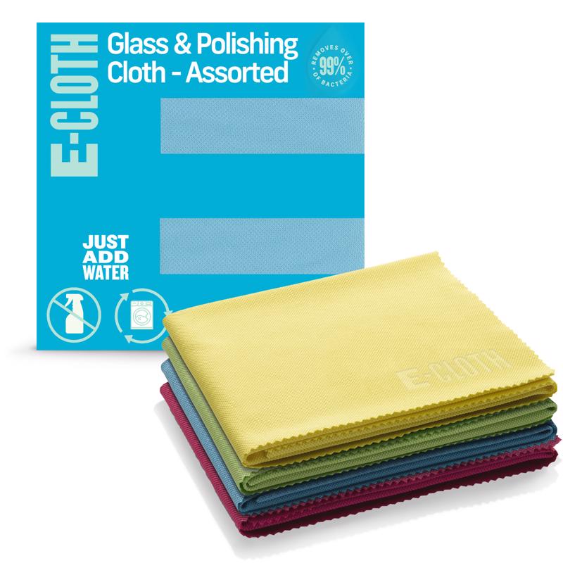 E-CLOTH - E-Cloth Microfiber Glass and Polish Cloth 16 in. W X 20 in. L 4 pk - Case of 5