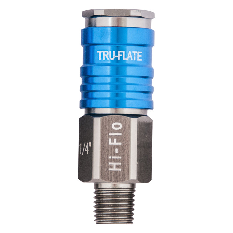 TRU-FLATE - Tru-Flate HI FLO Aluminum Coupler 1/4 in. Male 1 pc