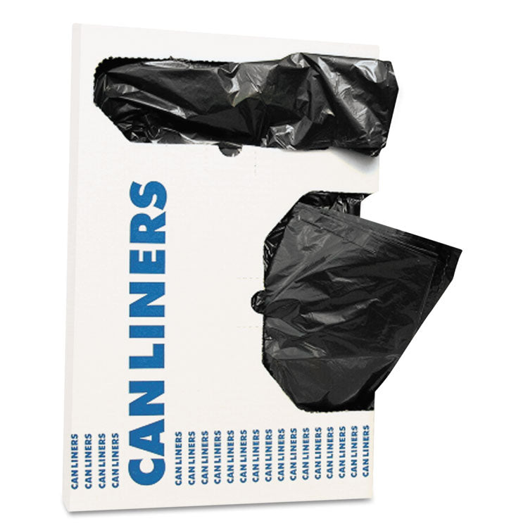 AccuFit - Linear Low Density Can Liners with AccuFit Sizing, 16 gal, 1 mil, 24" x 32", Black, 250/Carton