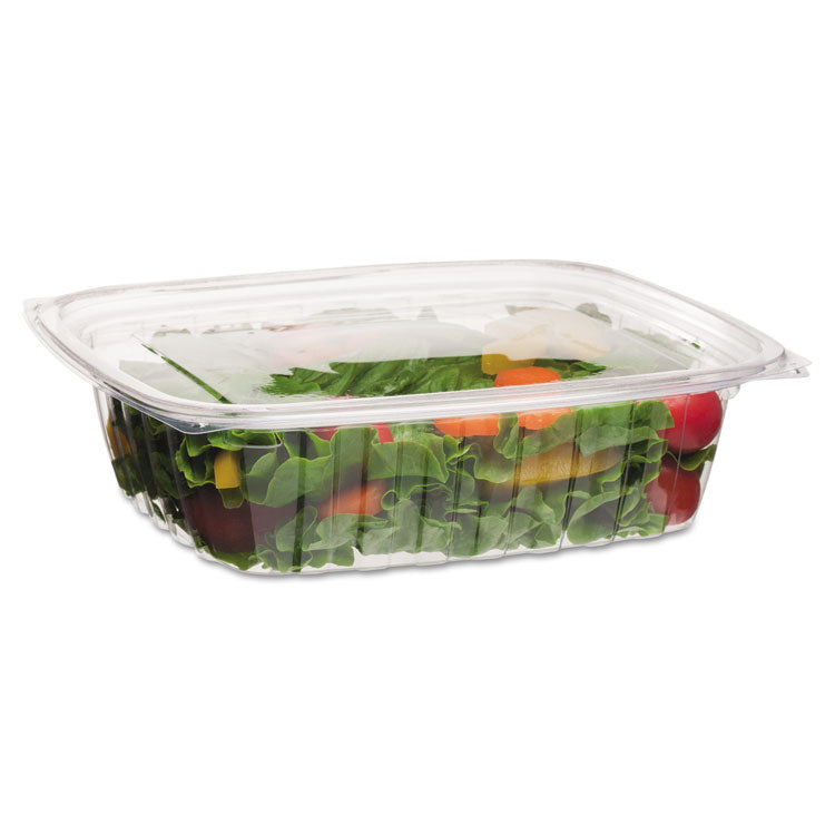 Eco-Products - Renewable and Compostable Rectangular Deli Containers, 48 oz, 8 x 6 x 2, Clear, Plastic, 50/Pack, 4 Packs/Carton