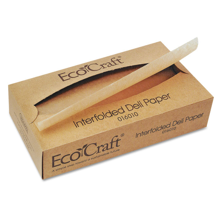 Bagcraft - EcoCraft Interfolded Soy Wax Deli Sheets, 10 x 10.75, 500/Box, 12 Boxes/Carton