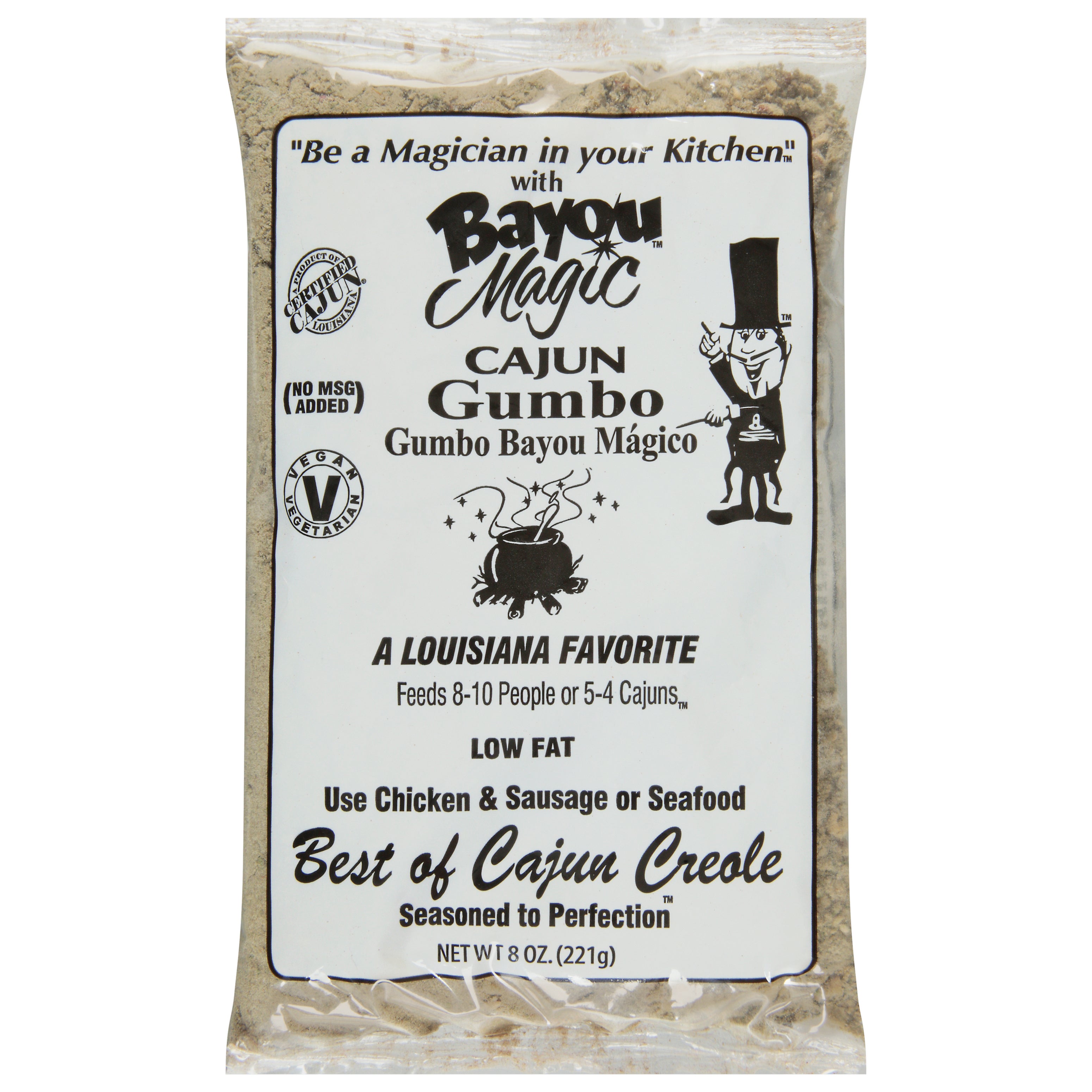 Bayou Magic Low fat Cajun Gumbo 8 oz - Case of 12