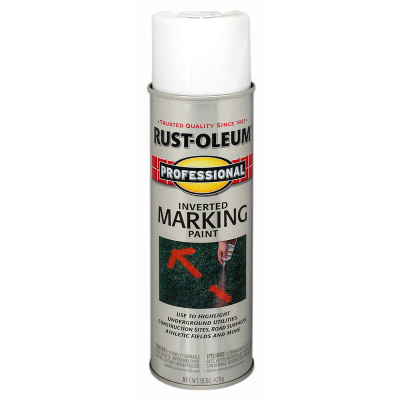 RUST-OLEUM - Rust-Oleum Professional White Inverted Marking Paint 15 oz - Case of 6