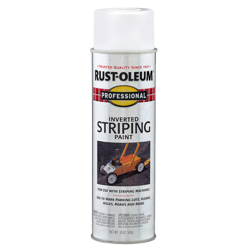 RUST-OLEUM - Rust-Oleum Professional White Inverted Striping Paint 18 oz - Case of 6