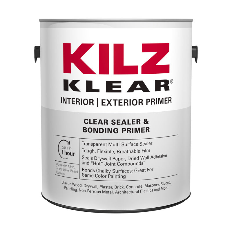 KILZ - KILZ Klear Clear Flat/Matte Water-Based Primer and Sealer 1 gal - Case of 4