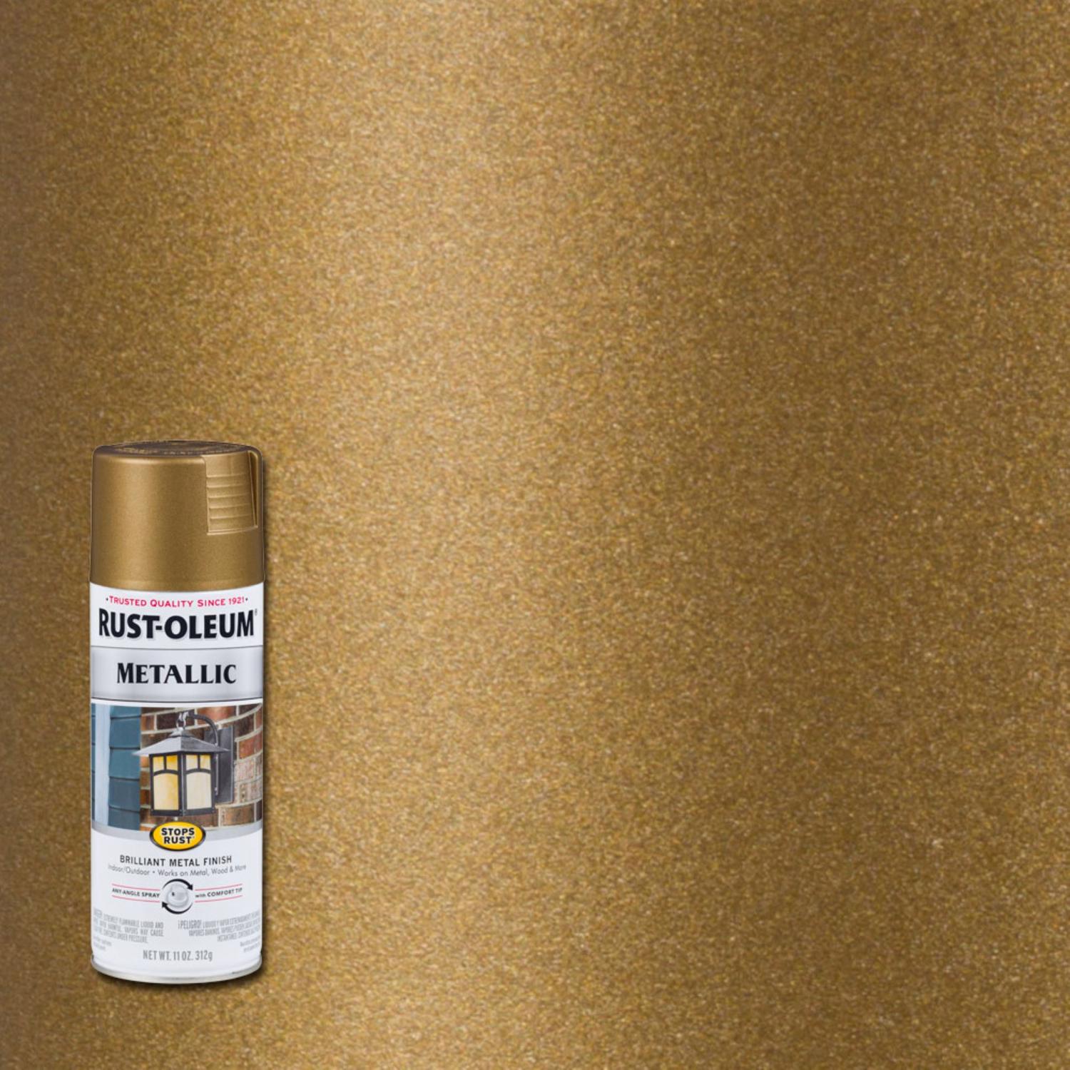 Rust-Oleum Stops Rust Metallic Champagne Bronze Spray Paint 11 oz - Case of 6
