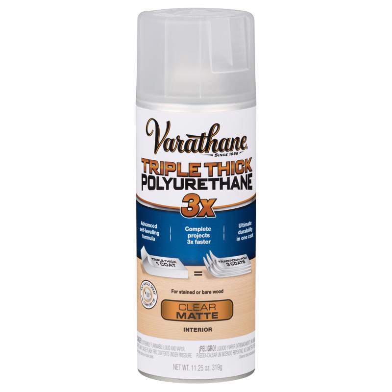 VARATHANE - Varathane Transparent Matte Clear Water-Based Oil Modified Urethane Triple Thick Polyurethane 11.25 - Case of 6