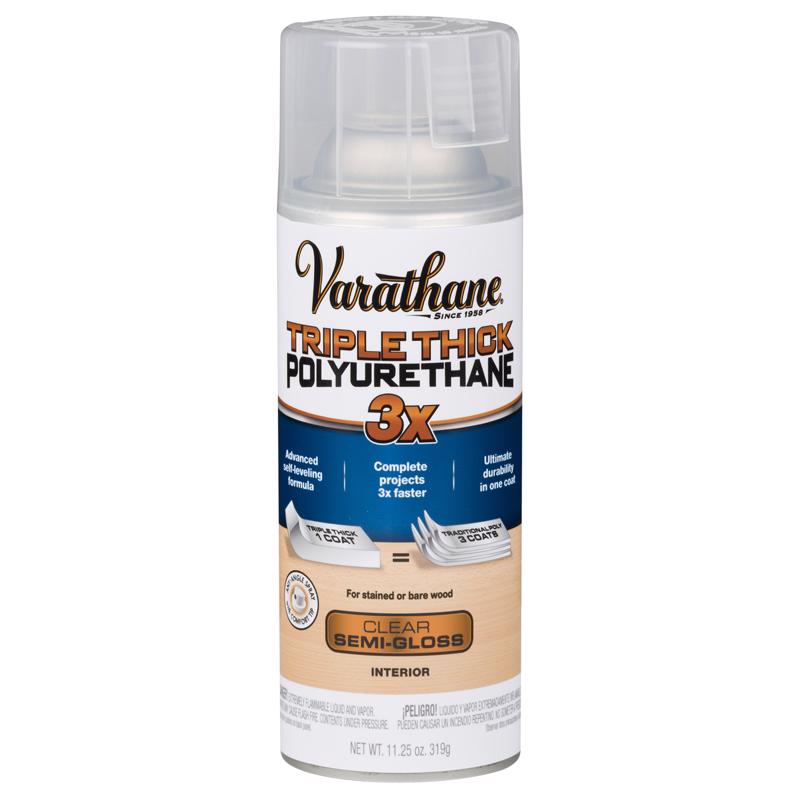 VARATHANE - Varathane Transparent Semi-Gloss Clear Water-Based Oil Modified Urethane Triple Thick Polyurethane 1 - Case of 6