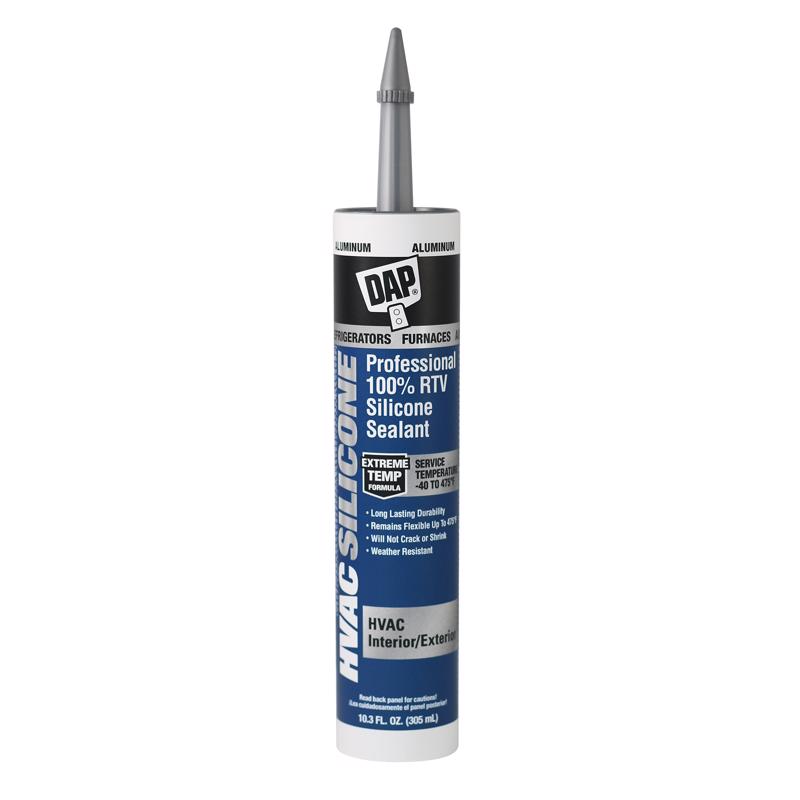 DAP - DAP HVAC Silicone Aluminum 100% RTV Silicone HVAC Sealant 10.3 oz - Case of 12