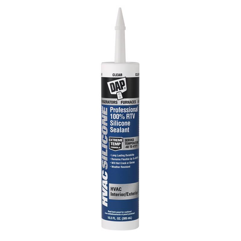 DAP - DAP HVAC Silicone Clear 100% RTV Silicone HVAC Sealant 10.3 oz