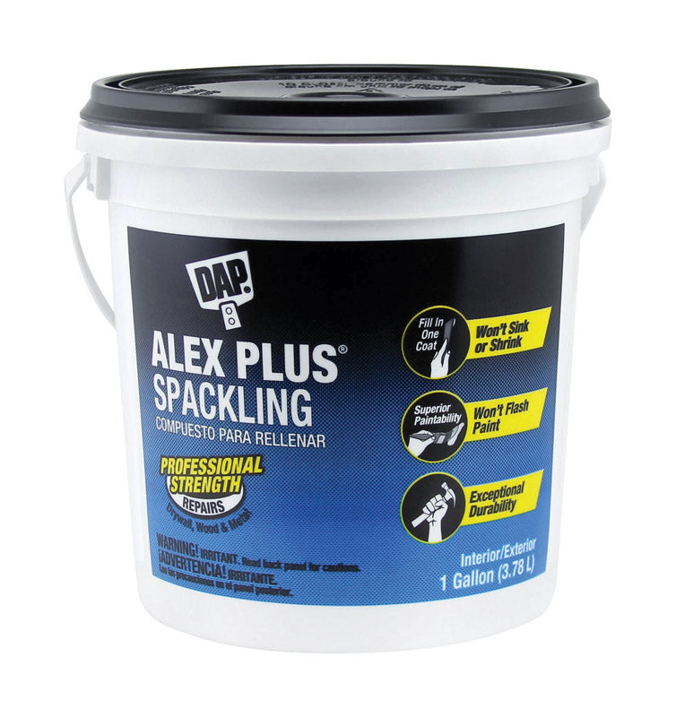 DAP - DAP Alex Plus Ready to Use White Spackling Compound 1 gal - Case of 2