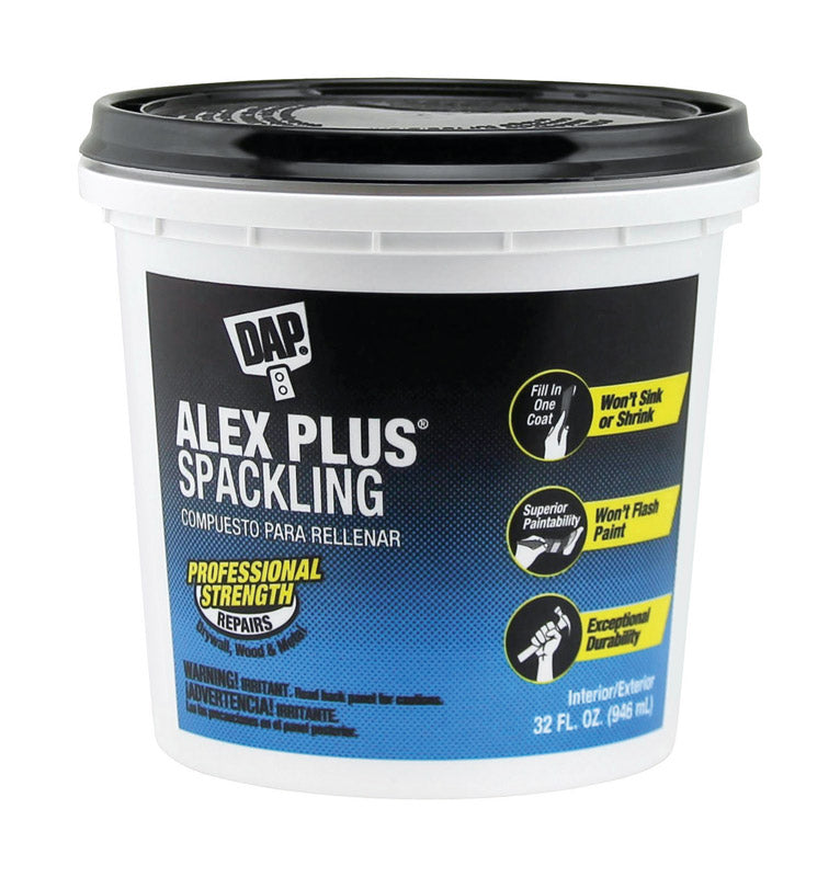DAP - DAP Alex Plus Ready to Use White Spackling Compound 1 qt