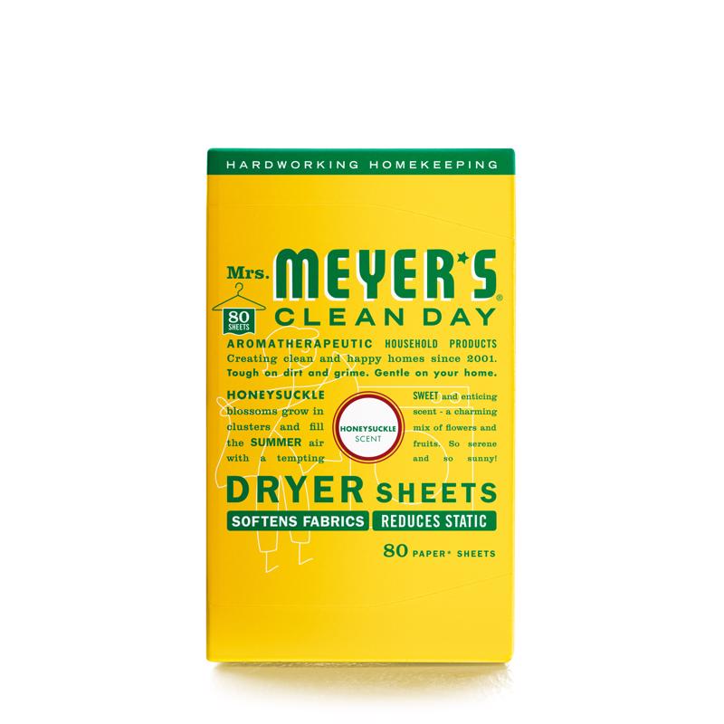 MRS. MEYER'S - Mrs. Meyer's Clean Day Honeysuckle Scent Fabric Softener Sheets 80 oz 80 pk