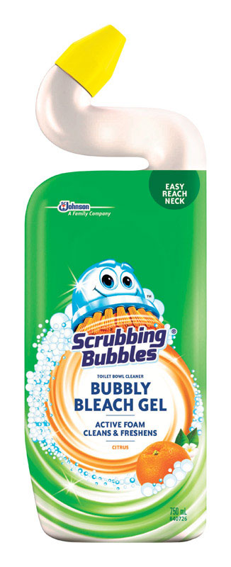 SCRUBBING BUBBLES - Scrubbing Bubbles Bubbly Bleach Gel Citrus Scent Toilet Bowl Cleaner 24 oz Gel - Case of 6