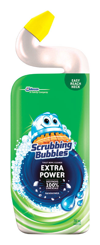 SCRUBBING BUBBLES - Scrubbing Bubbles Extra Power Rainshower Scent Toilet Bowl Cleaner and Delimer 24 oz Gel - Case of 6