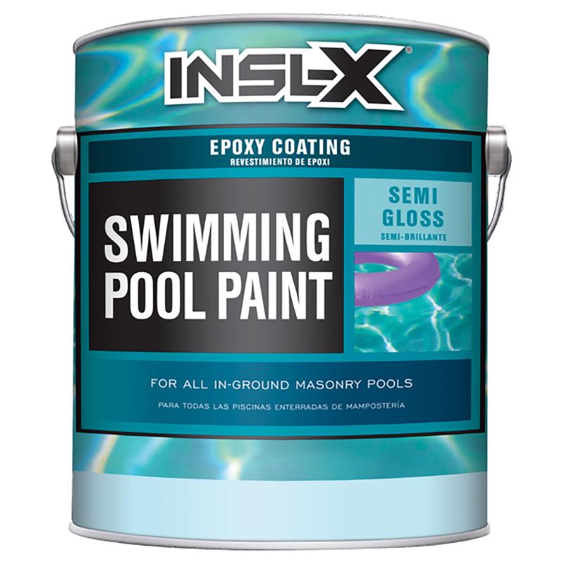 INSL-X - Insl-X Indoor and Outdoor Semi-Gloss White Epoxy Swimming Pool Paint 2 gal