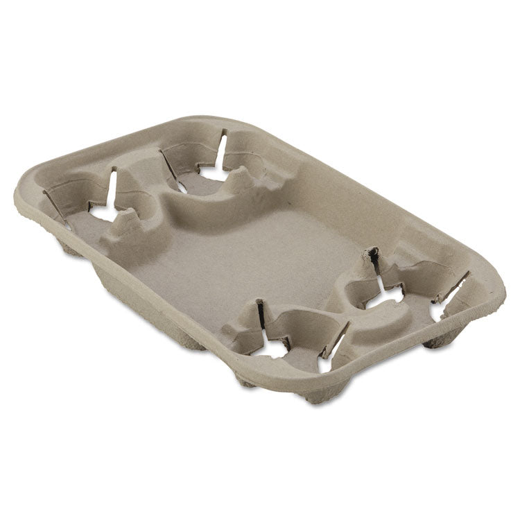 Chinet - StrongHolder Molded Fiber Cup/Food Tray, 8 oz to 22 oz, Four Cups, Beige, 250/Carton