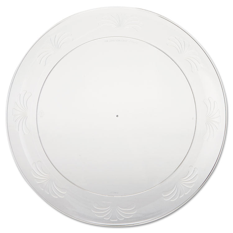 WNA - Designerware Plastic Plates, 9" dia, Clear, 10 Pack, 18 Packs/Carton