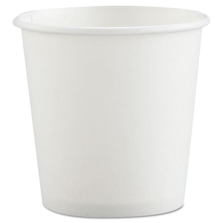 Dart - Polycoated Hot Paper Cups, 4 oz, White, 50 Bag, 20 Bags/Carton