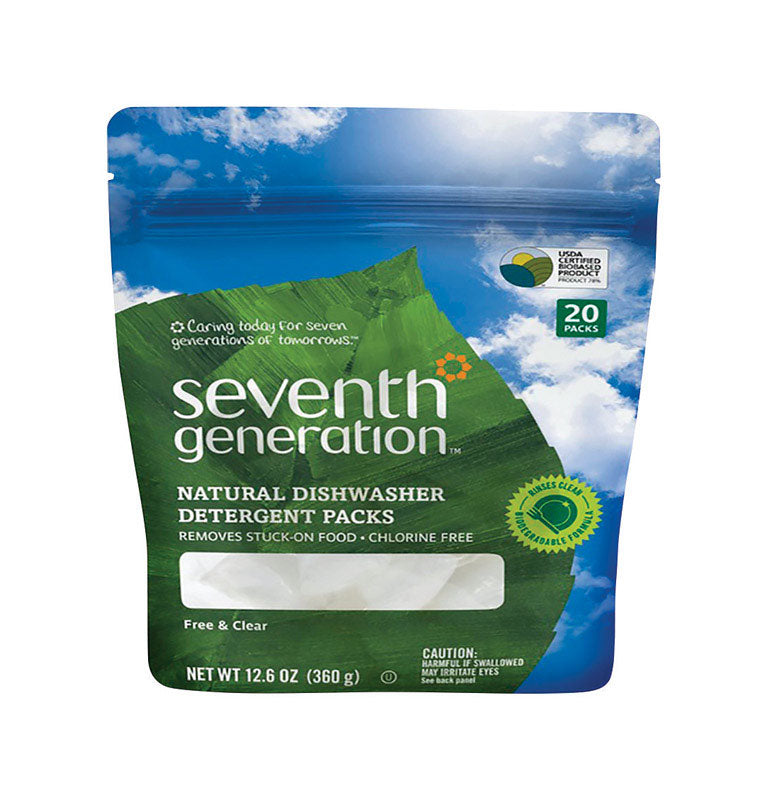 SEVENTH GENERATION - Seventh Generation Free & Clear Scent Pods Dishwasher Detergent 12.6 oz 1 pk