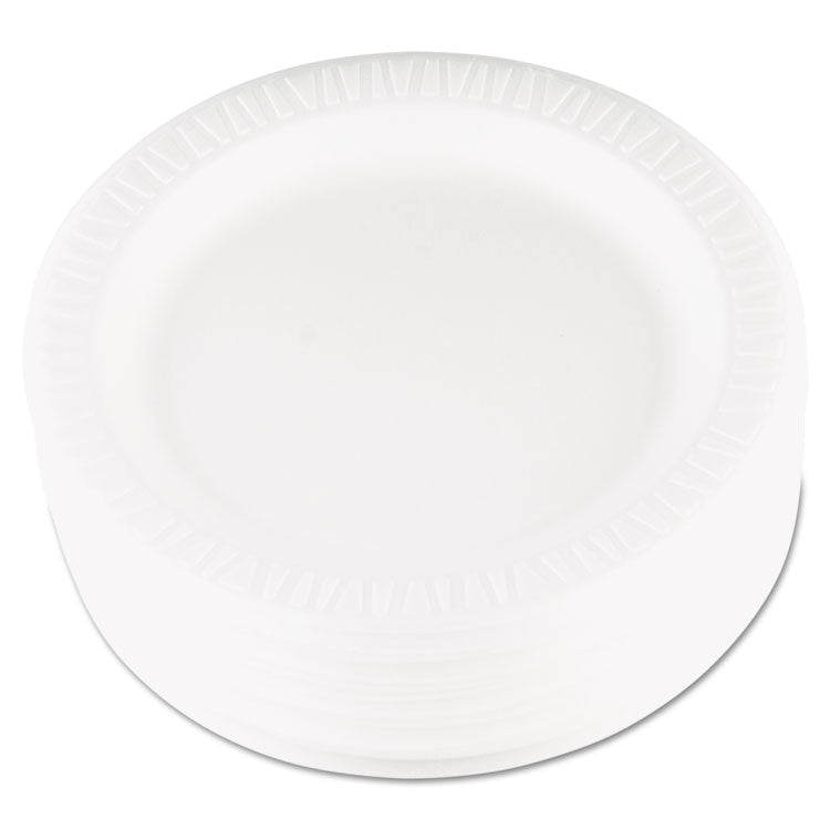 Dart - Quiet Classic Laminated Foam Dinnerware, Plate, 9" dia, White, 125/Pack, 4 Packs/Carton