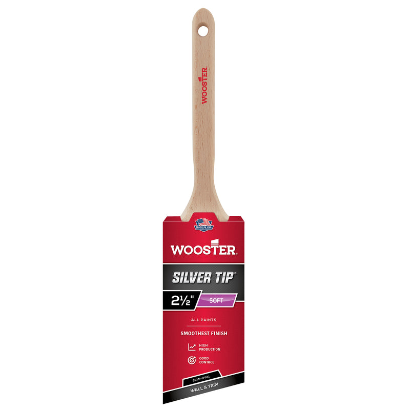 WOOSTER - Wooster Silver Tip 2-1/2 in. Semi-Oval Angle Paint Brush