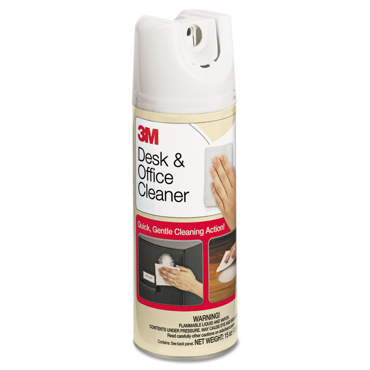 3M - Desk and Office Spray Cleaner, 15 oz Aerosol Spray, 12/Carton