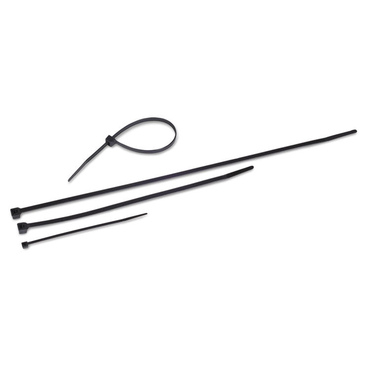 Tatco - Nylon Cable Ties, 11 x 0.19, 50 lb, Black, 500/Pack