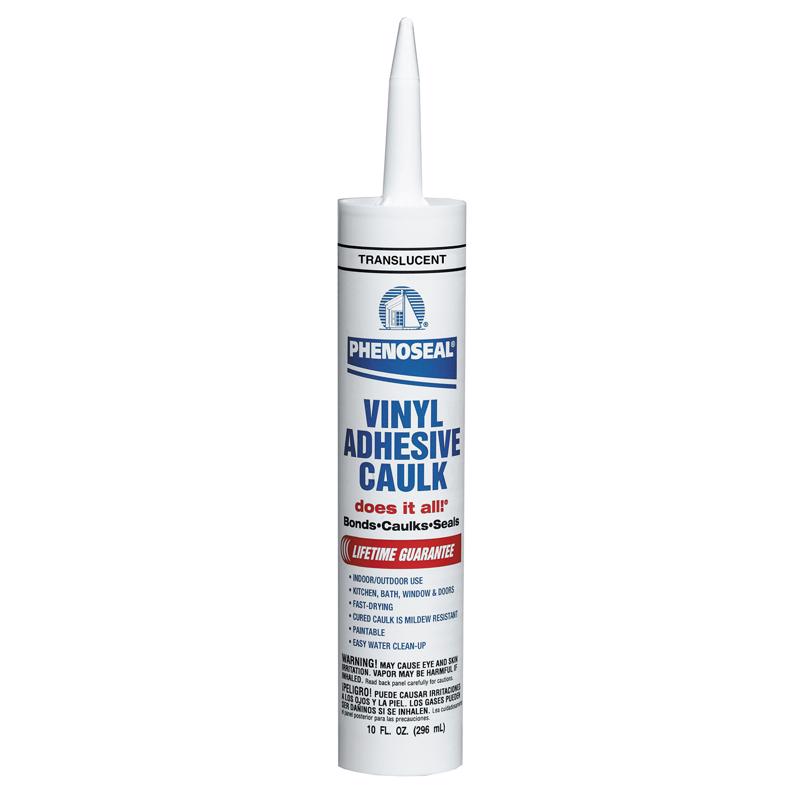 PHENOSEAL - Phenoseal Clear Vinyl Adhesive Adhesive Caulk 10 oz - Case of 12