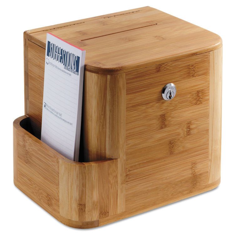 Safco - Bamboo Suggestion Boxes, 10 x 8 x 14, Natural