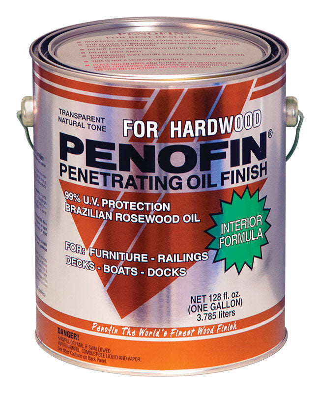 PENOFIN - Penofin Transparent Natural Oil-Based Penetrating Hardwood Finish 1 gal - Case of 4