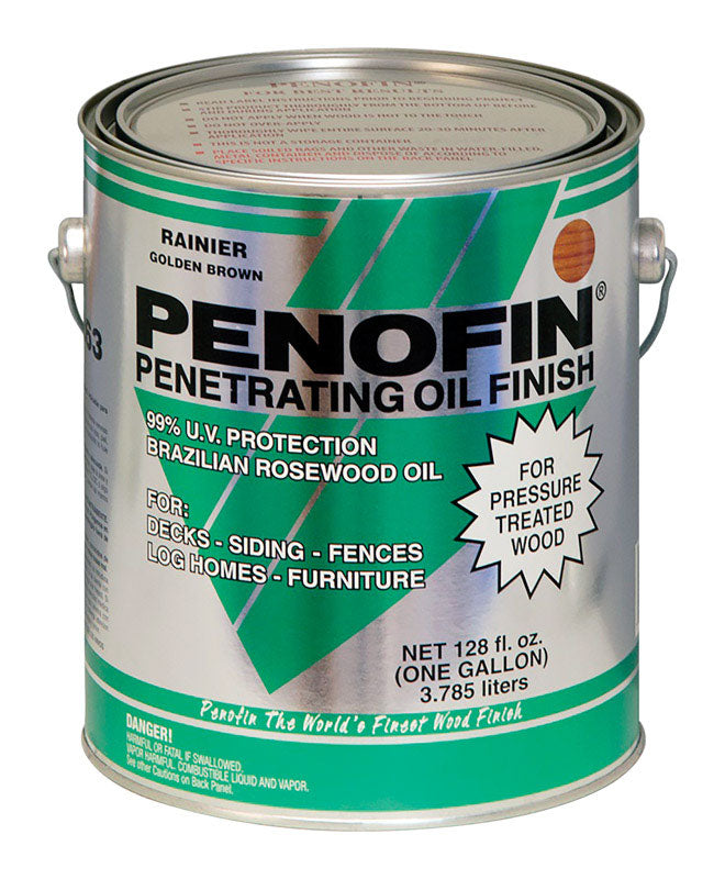 PENOFIN - Penofin Transparent Tahoe Oil-Based Pressure Treated Wood Stain 1 gal - Case of 4