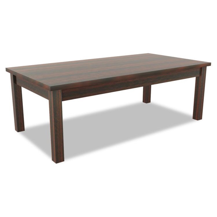 Alera - Alera Valencia Series Occasional Table, Rectangle, 47.25w x 19.13d x 16.38h, Mahogany