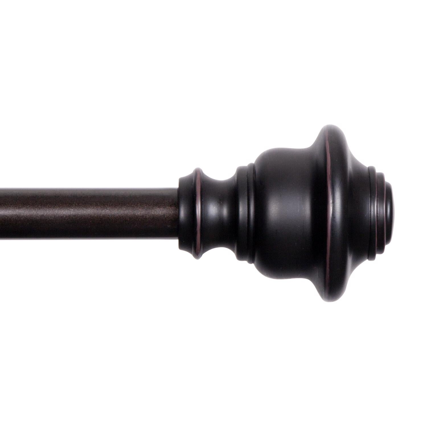 Kenney Fast Fit Weathered Brown Finn Curtain Rod 66 in. L X 120 in. L - Case of 2