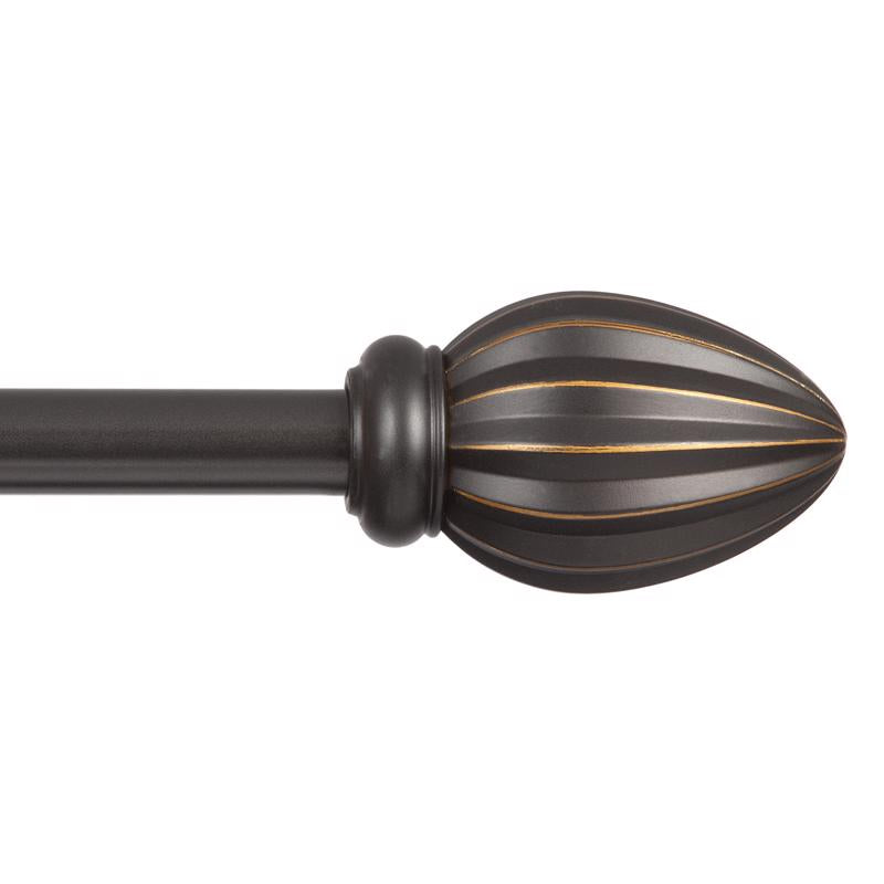 KENNEY - Kenney Oil Rubbed Bronze Fast Fit Bailey Curtain Rod 36 in. L X 66 in. L