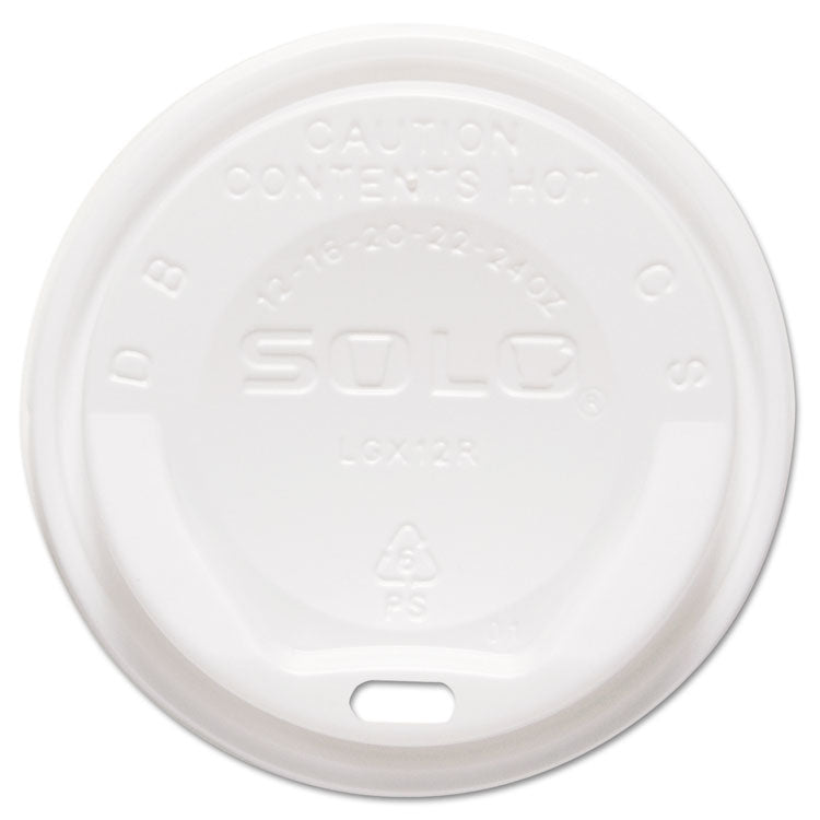 Dart - Gourmet Hot Cup Lids, For Trophy Plus Cups, Fits 12 oz to 20 oz, White, 1,500/Carton