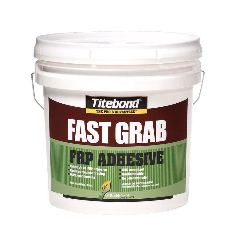 TITEBOND - Titebond GREENchoice Fast Grab FRP High Strength Emulsion Polymer Adhesive 4 gal