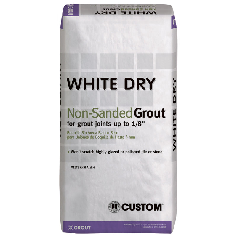 CUSTOM BUILDING - Custom Building Products White Dry Indoor and Outdoor White Non-Sanded Grout 25 lb