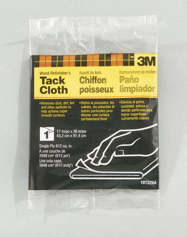 3M - 3M Tack Cloth 36 in. W X 17 in. L White Synthetic Fiber Wood Refinisher's Tack Cloth - Case of 48