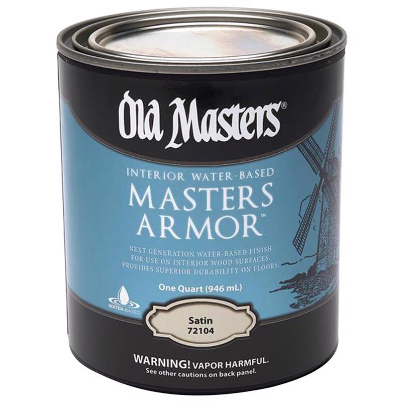 OLD MASTERS - Old Masters Masters Armor Satin Clear Water-Based Floor Finish 1 qt - Case of 4